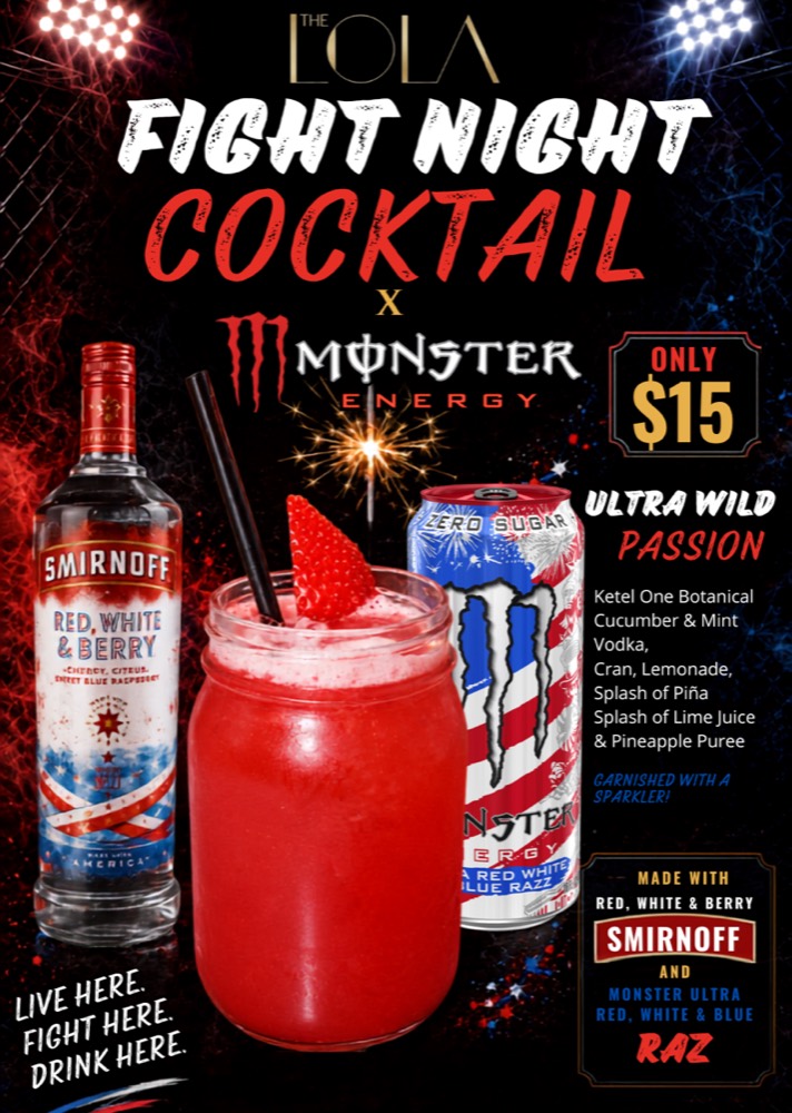 The Ultra Wild Passion fight night cocktail, powered by Monster