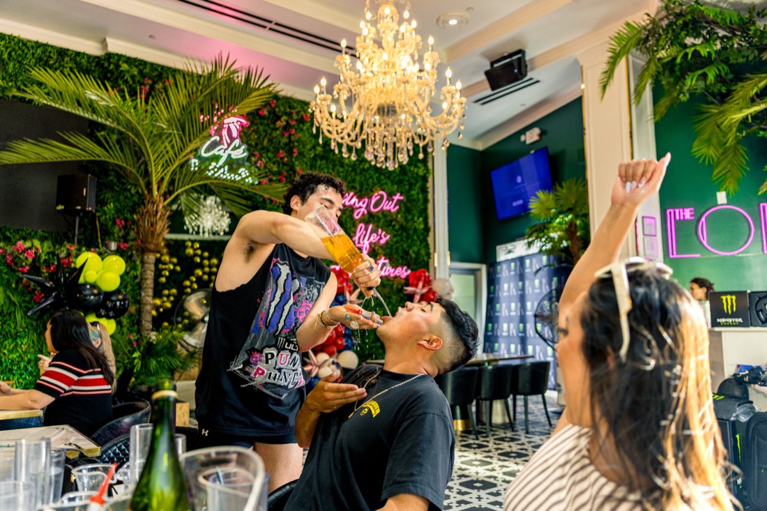 A drink poured at The Lola